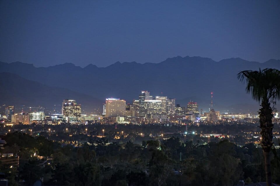 Phoenix Arizona Night Views From Biltmore Home