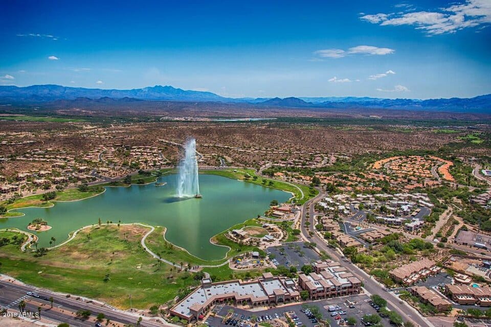 Fountain Hills Homes For Sale Aerial Fountain View