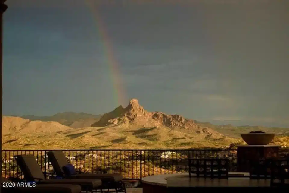 Red Mountain Rainbow View From Fountain Hills Home For Sale