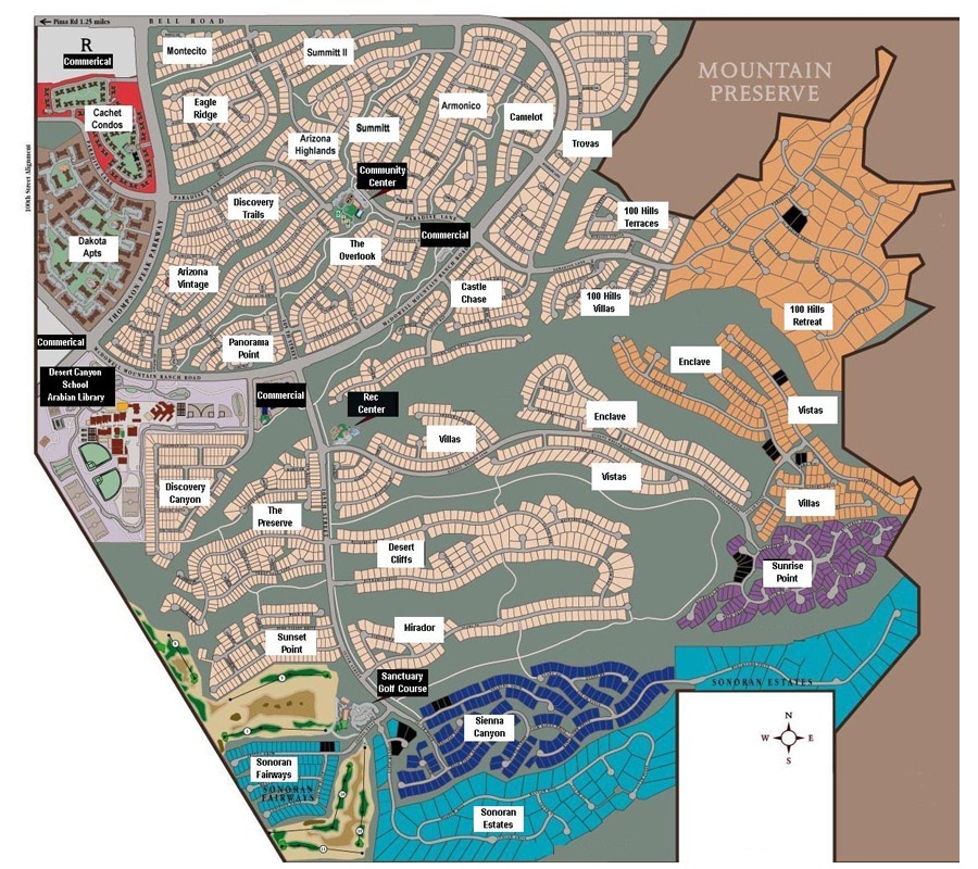 MCDOWELL MOUNTAIN RANCH COMMUNITY MAP
