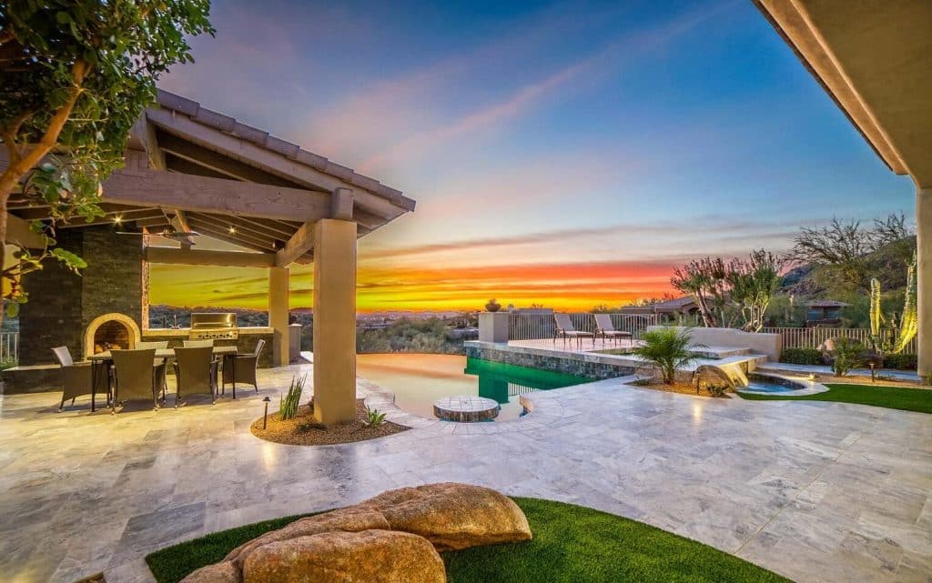 MCDOWELL MOUNTAIN RANCH HOMES FOR SALE WITH SUNSET VIEWS FROM PATIO