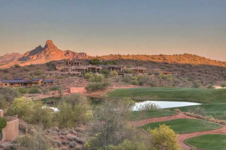 FIREROCK AND GOLF COURSE VIEW FROM CUSTOM HOME FOUNTAIN HILLS AZ.