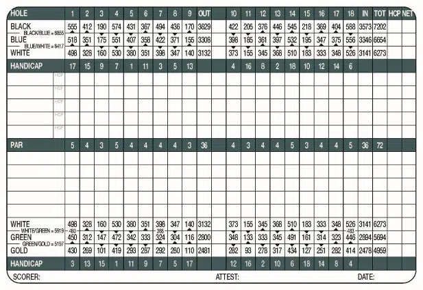 PINNACLE PEAK SCORECARD