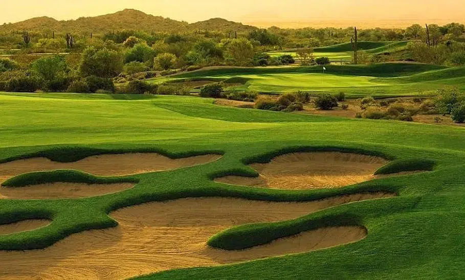 ESTRELLA MOUNTAIN GOLF COURSE VIEW OF SAND TRAP AND GREEN