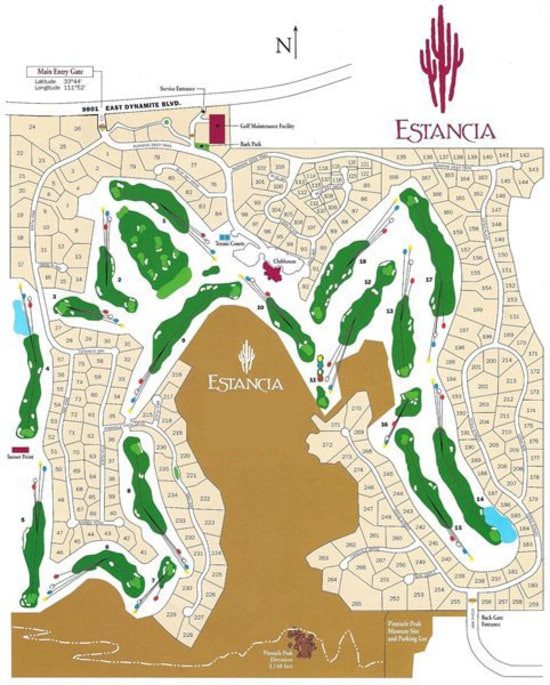 ESTANCIA OF SCOTTSDALE AZ COMMUNITY MAP